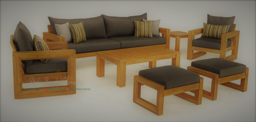 set kursi kayu minimalis untuk ruangan sempit